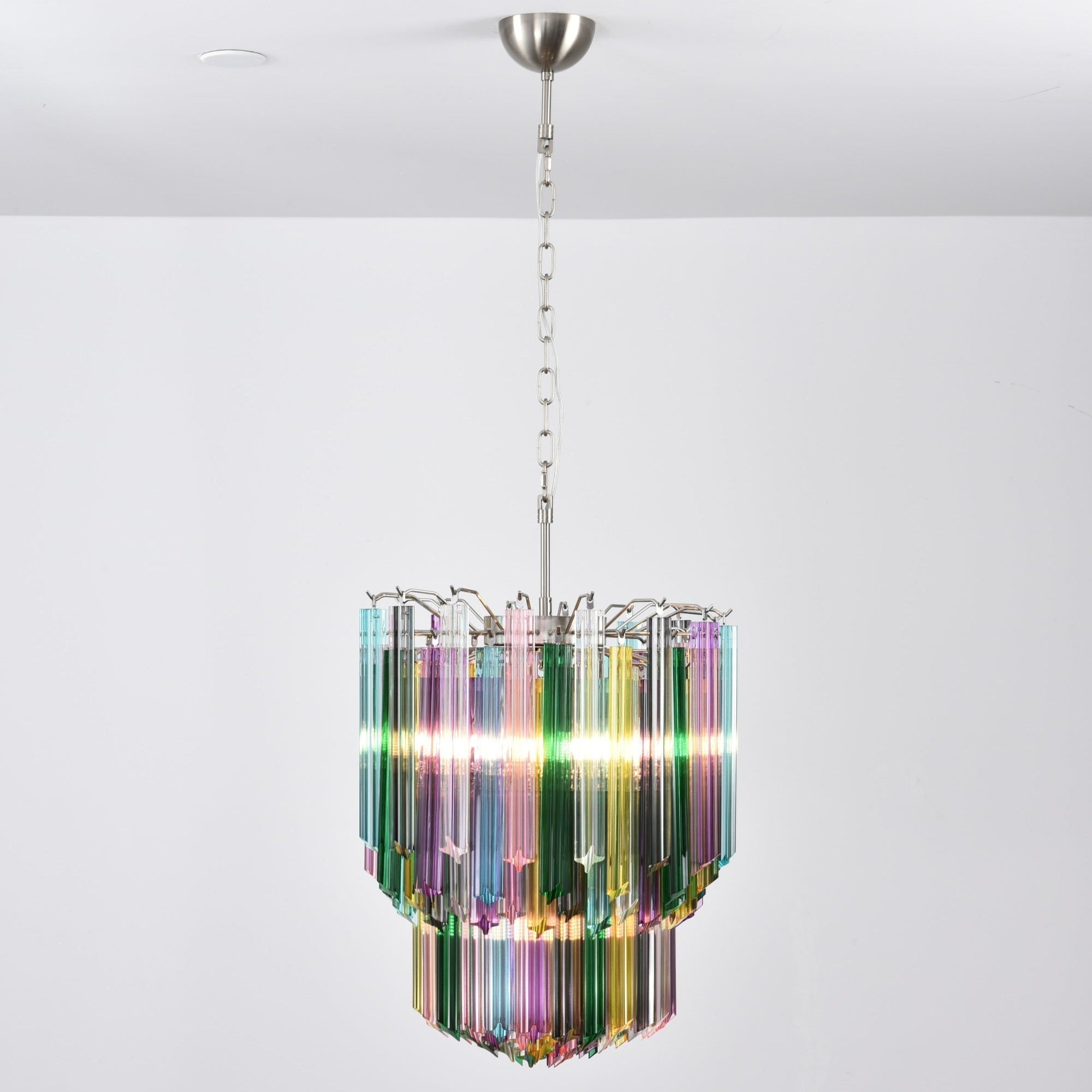 Aurora Chandelier Murano Glass Colorful Prism - Neutralighting