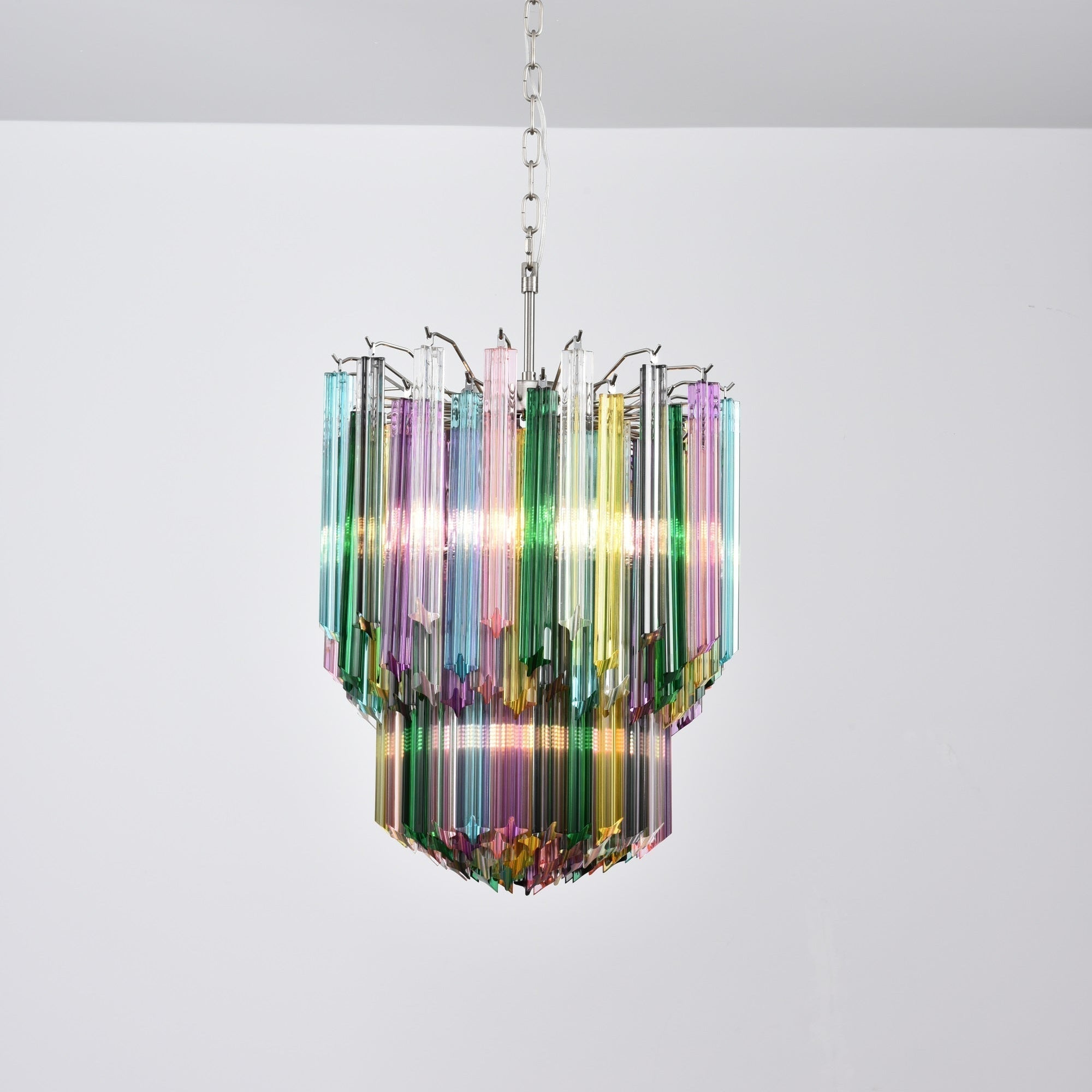Aurora Chandelier Murano Glass Colorful Prism - Neutralighting