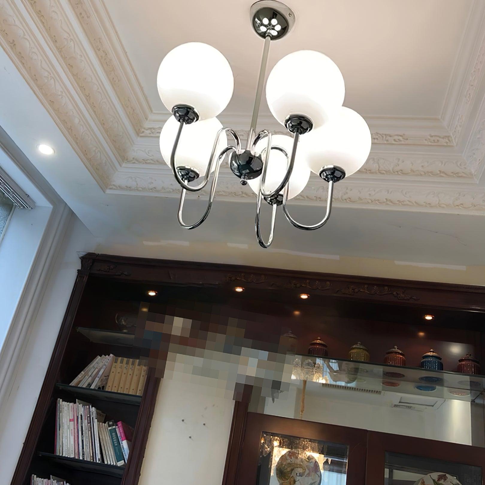 Lustra Kronleuchter Globe Chrom Vintage-Letslighting