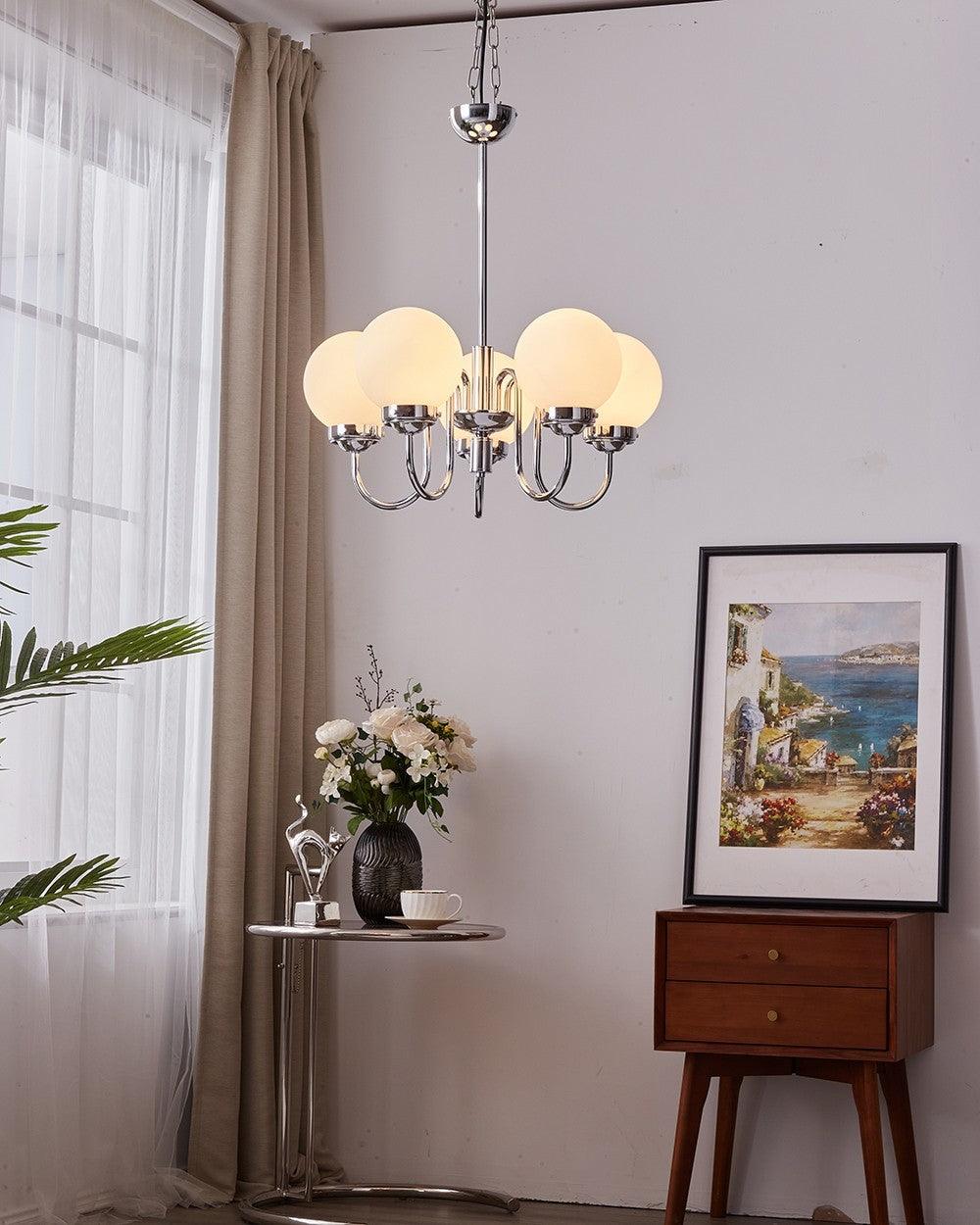 Lustra Kronleuchter Globe Chrom Vintage-Letslighting