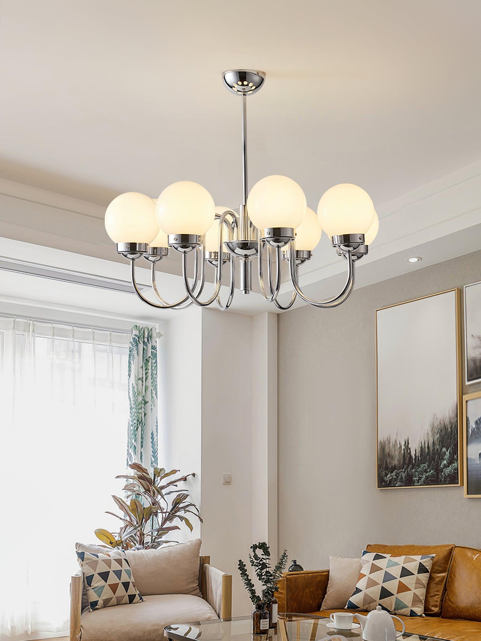 Lustra Kronleuchter Globe Chrom Vintage-Letslighting