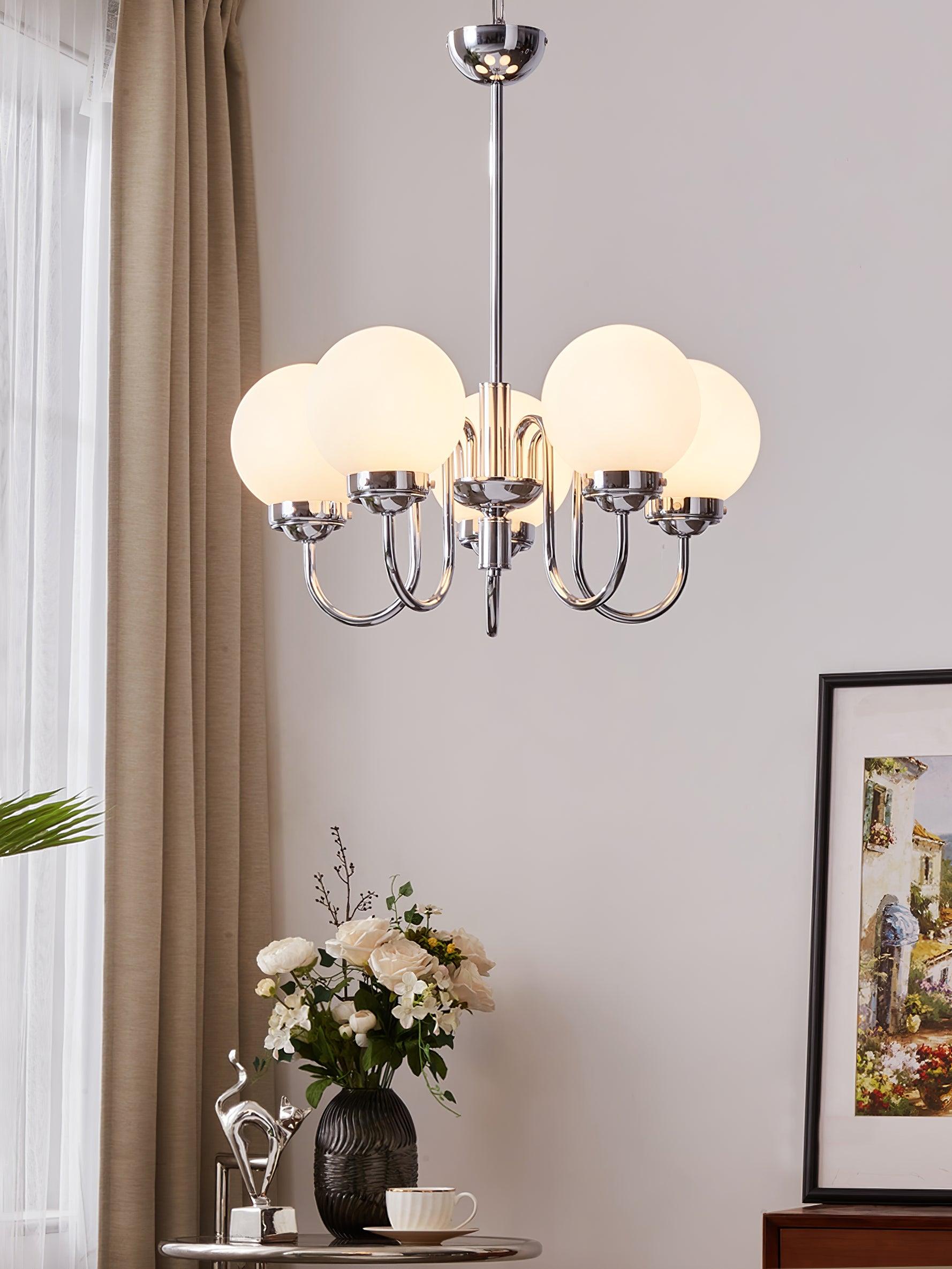 Lustra Kronleuchter Globe Chrom Vintage-Letslighting
