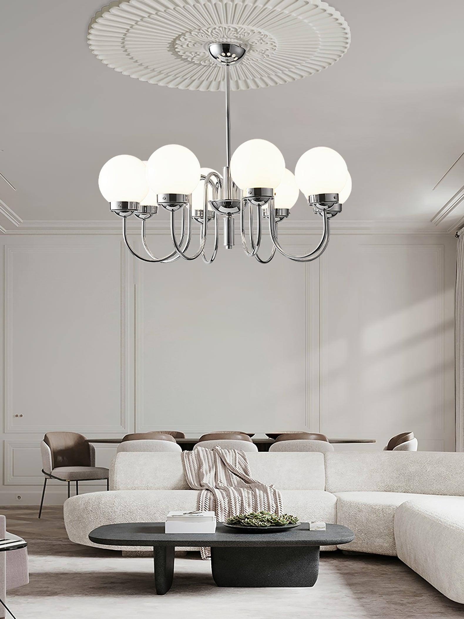 Lustra Kronleuchter Globe Chrom Vintage-Letslighting