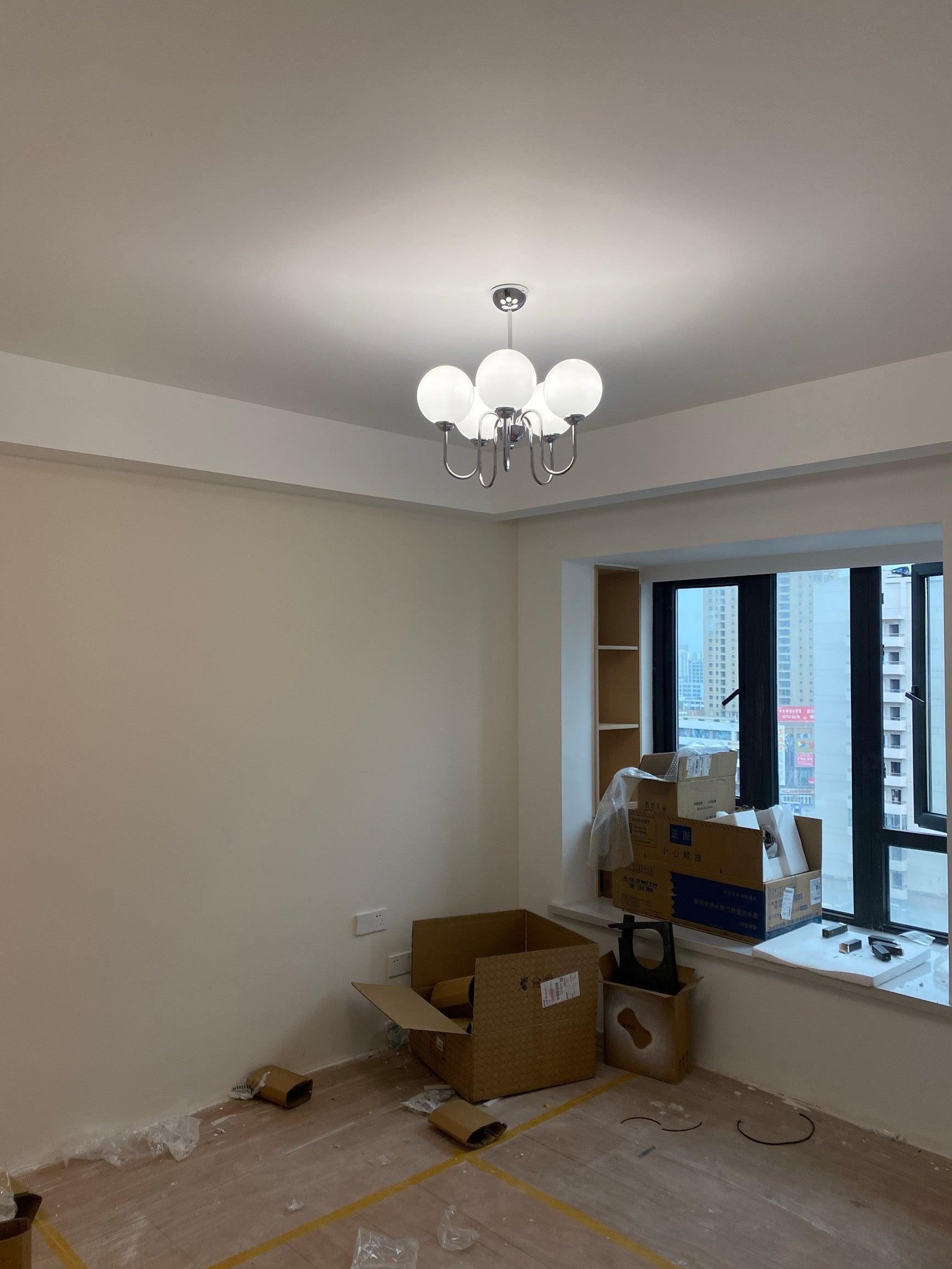 Lustra Kronleuchter Globe Chrom Vintage-Letslighting