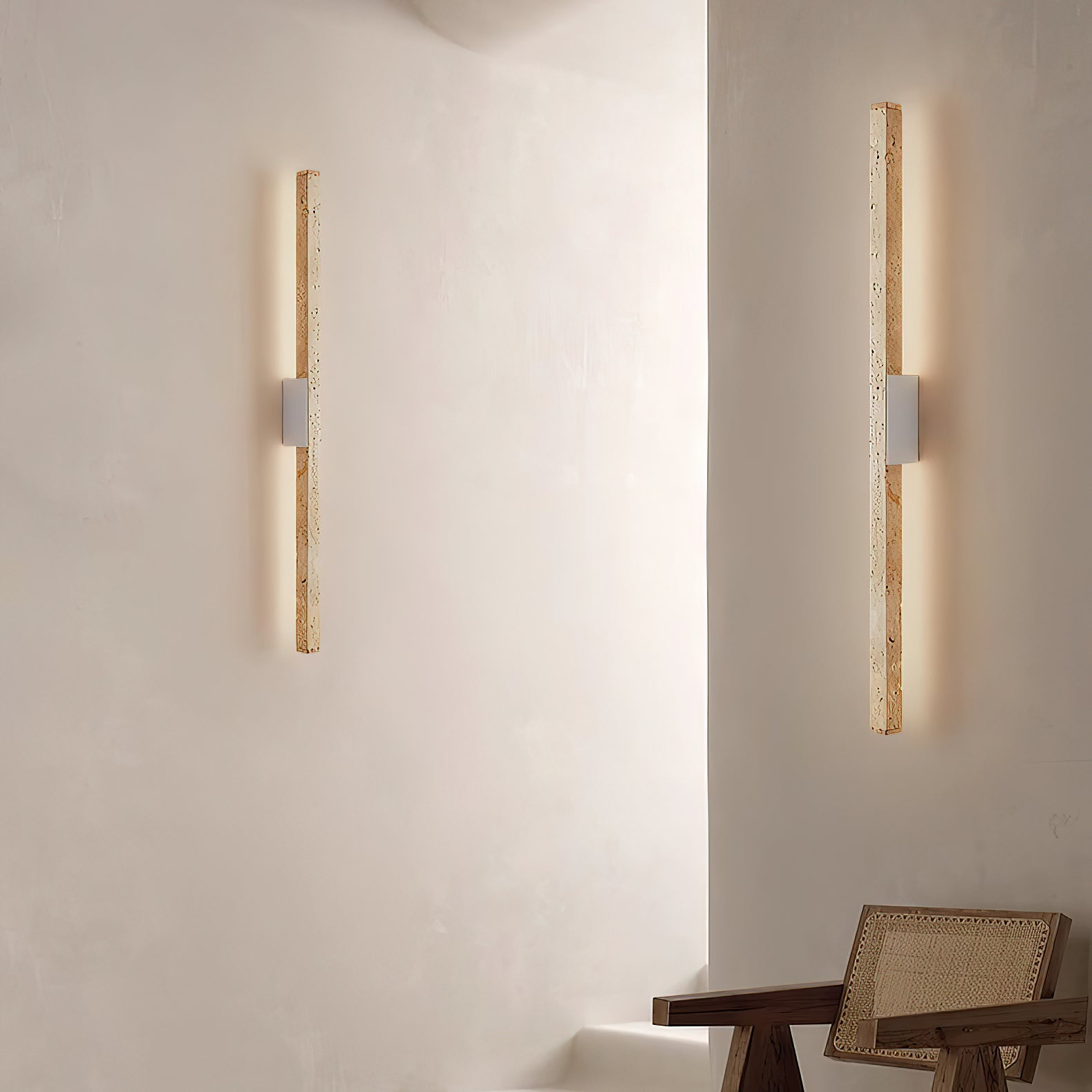 Vivyna Modern Minimalist Travertine Wall Lamp - Letslighting