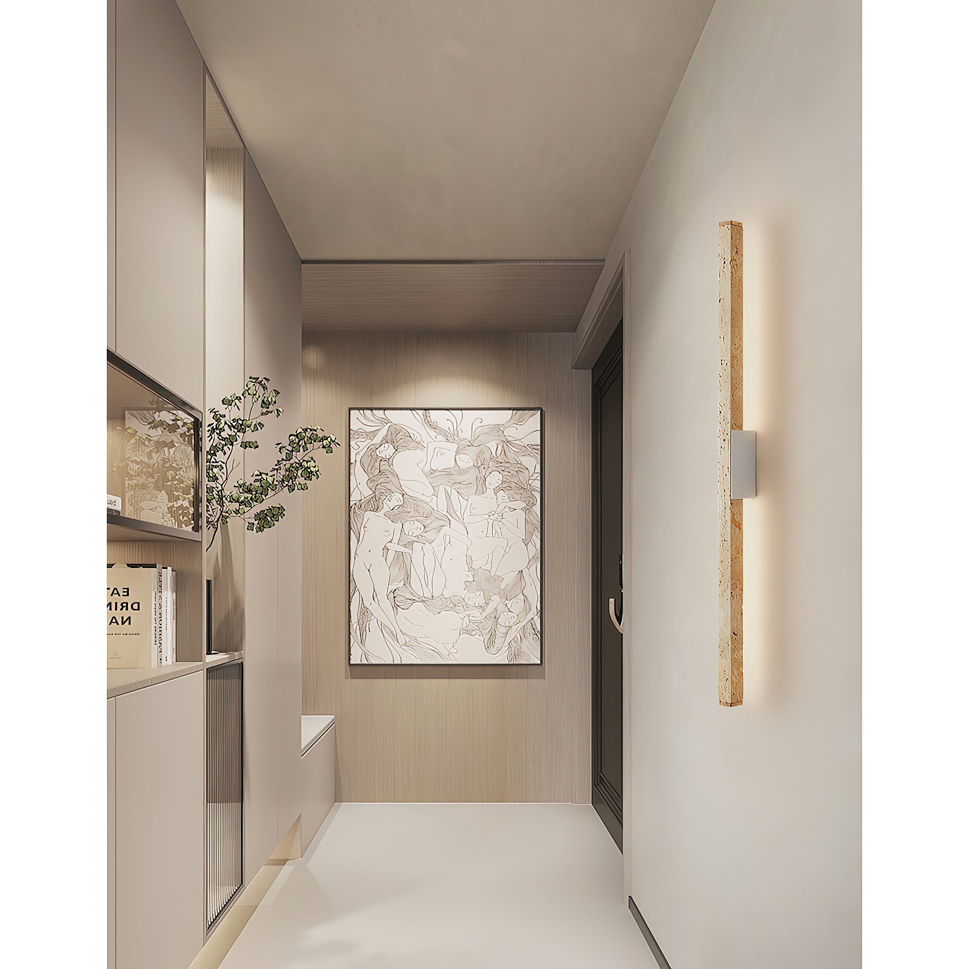 Vivyna Modern Minimalist Travertine Wall Lamp - Letslighting