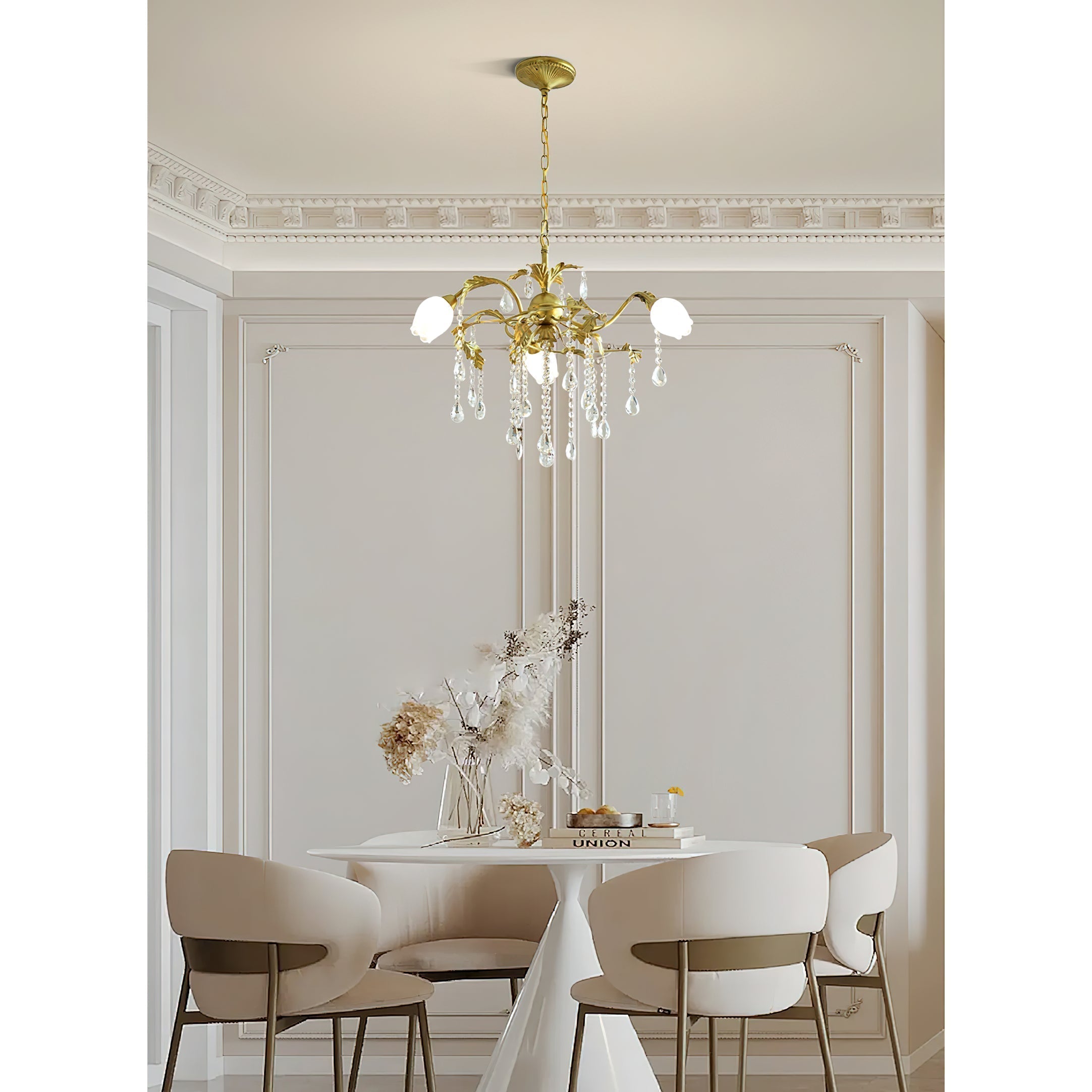 Vasorus Vintage Industrial Brass Crystal Chandelier - Letslighting