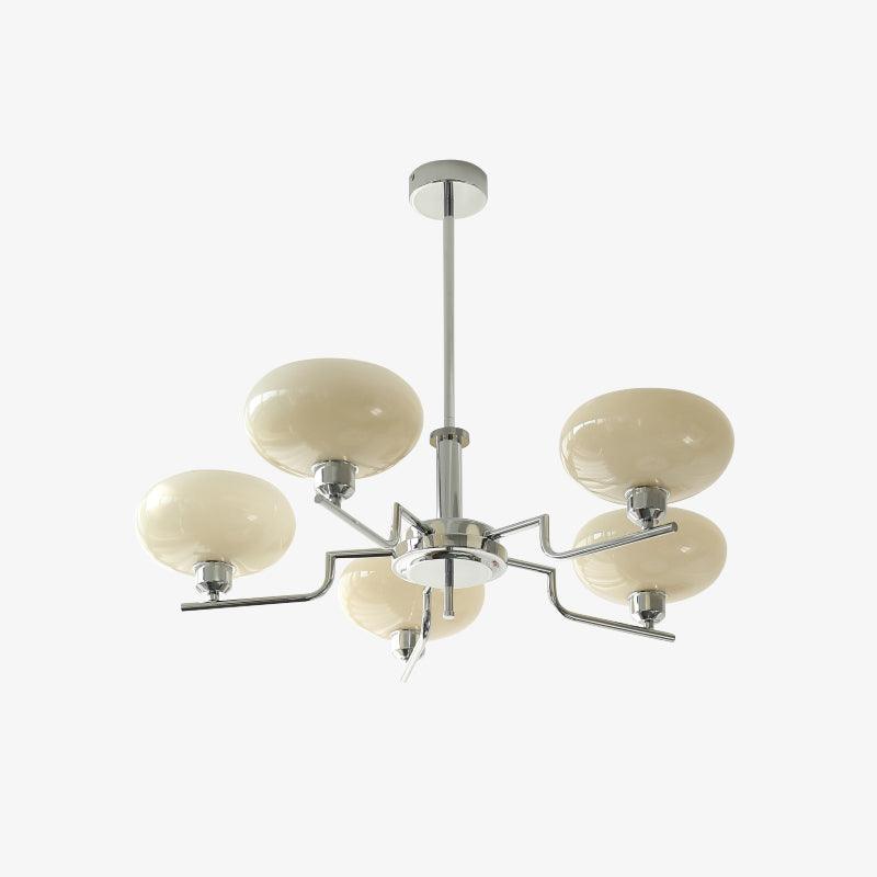 Lustra Glaskugel Pendelleuchte Messingrahmen-Letslighting