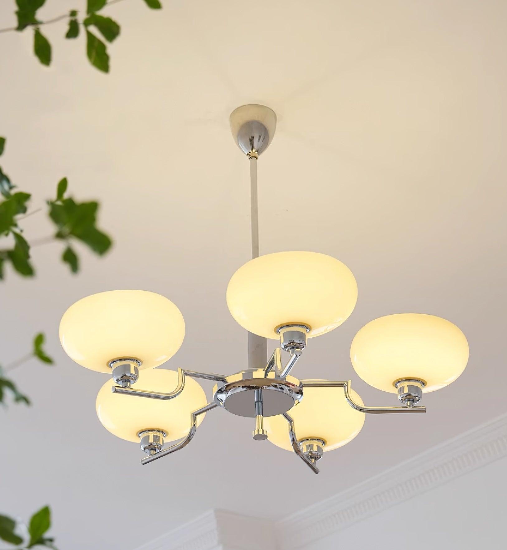 Lustra Glaskugel Pendelleuchte Messingrahmen-Letslighting