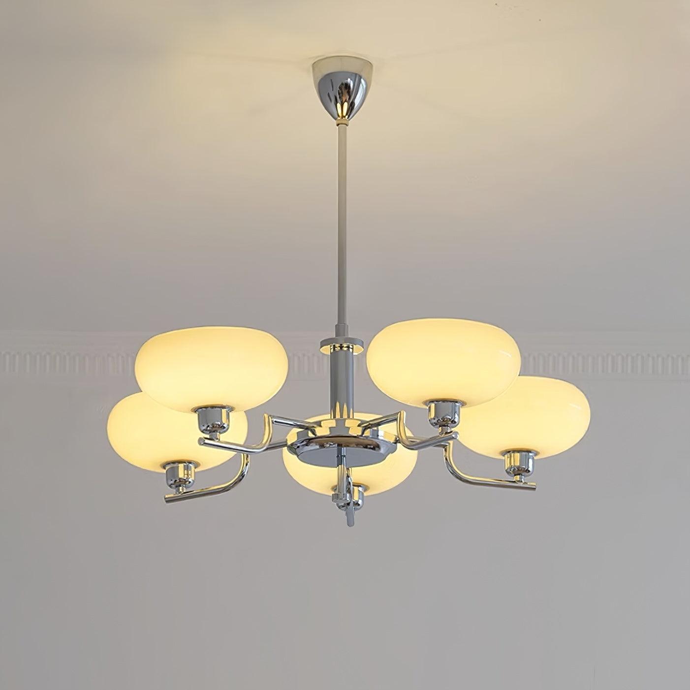 Lustra Glaskugel Pendelleuchte Messingrahmen-Letslighting