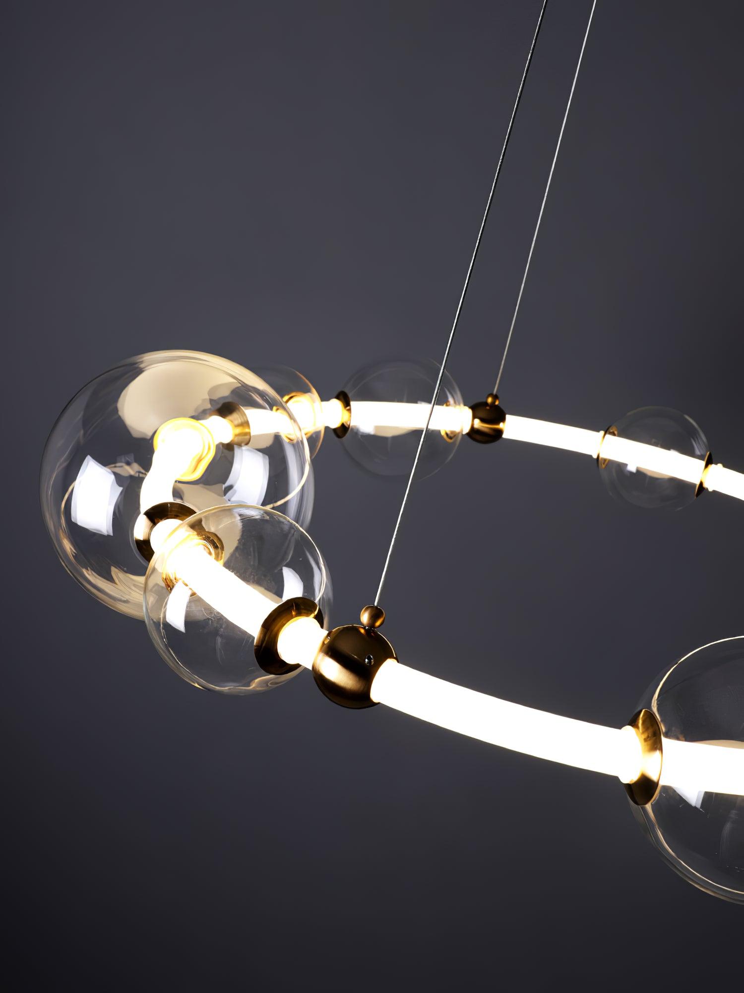 Lustra Kronleuchter Bubble Clear Ring Minimalist-Letslighting