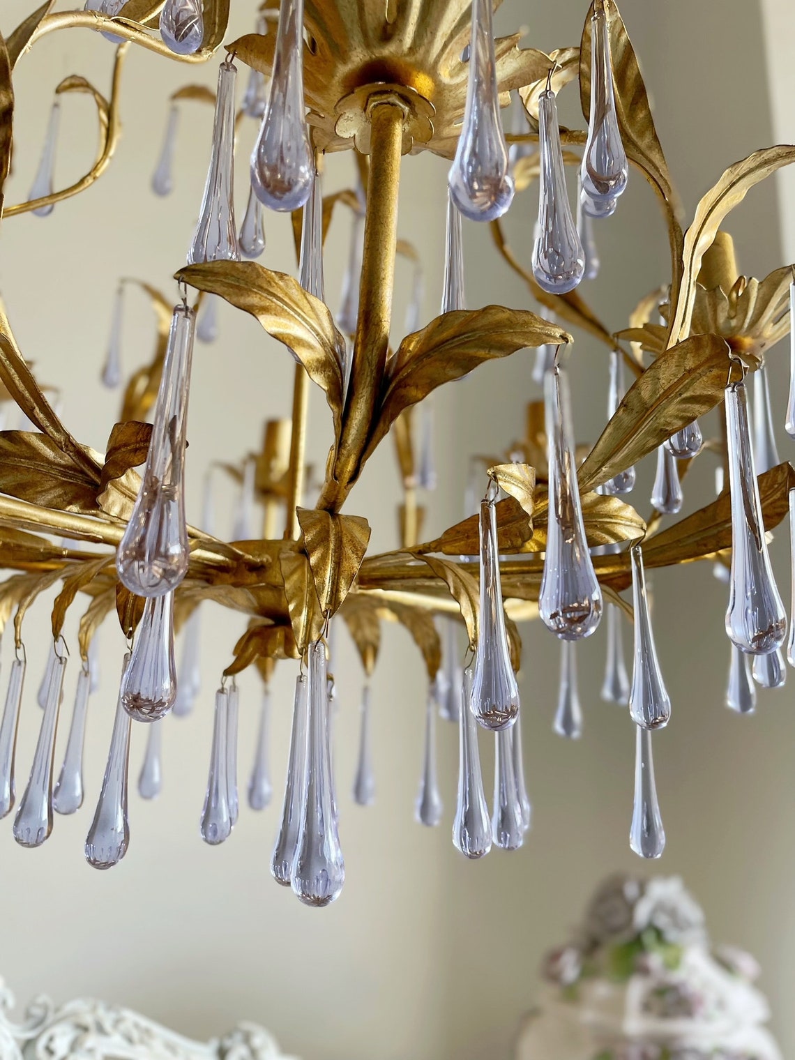 Ilvenel Postmoderner Luxus-Kronleuchter aus Violettem Glas-Letslighting