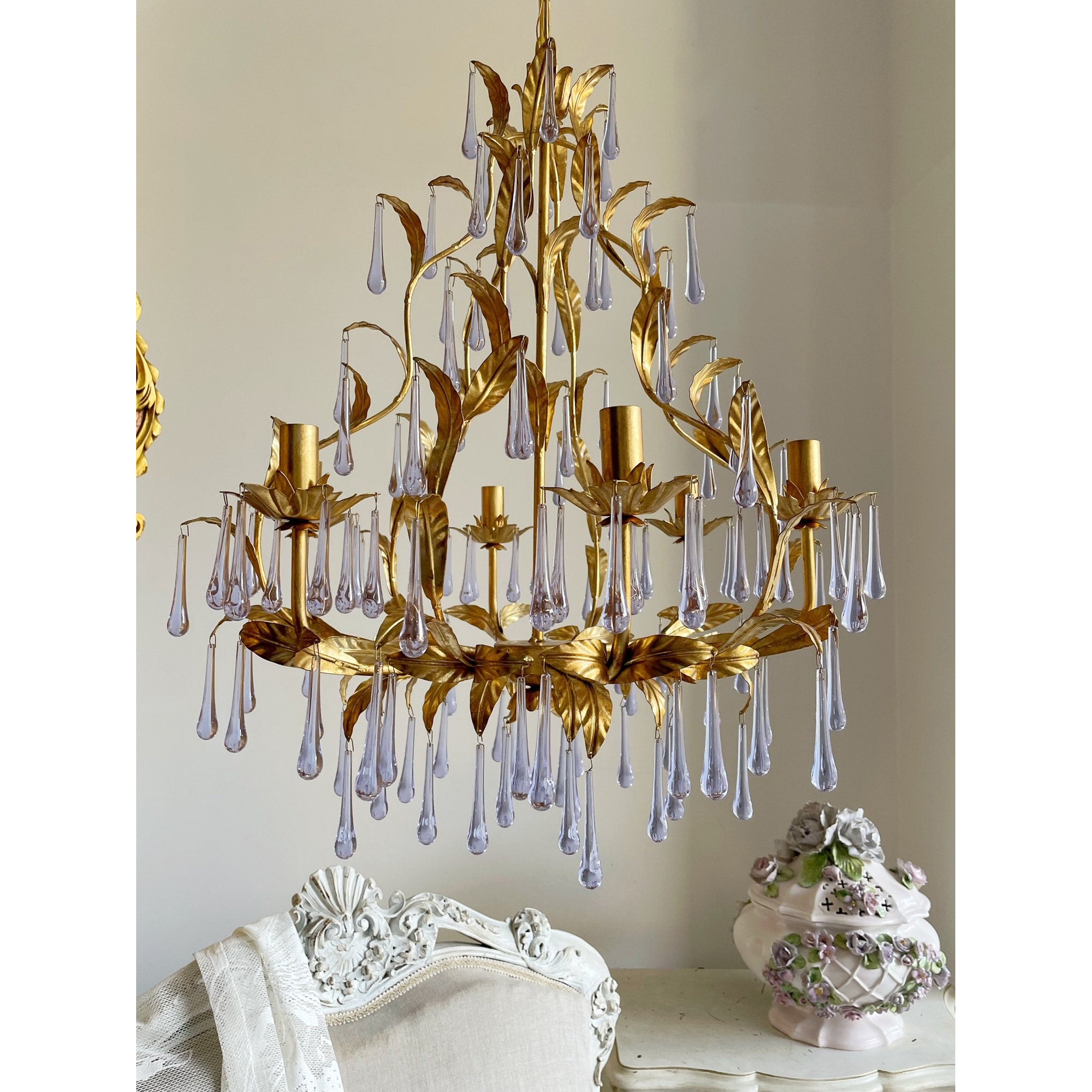Ilvenel Postmoderner Luxus-Kronleuchter aus Violettem Glas-Letslighting
