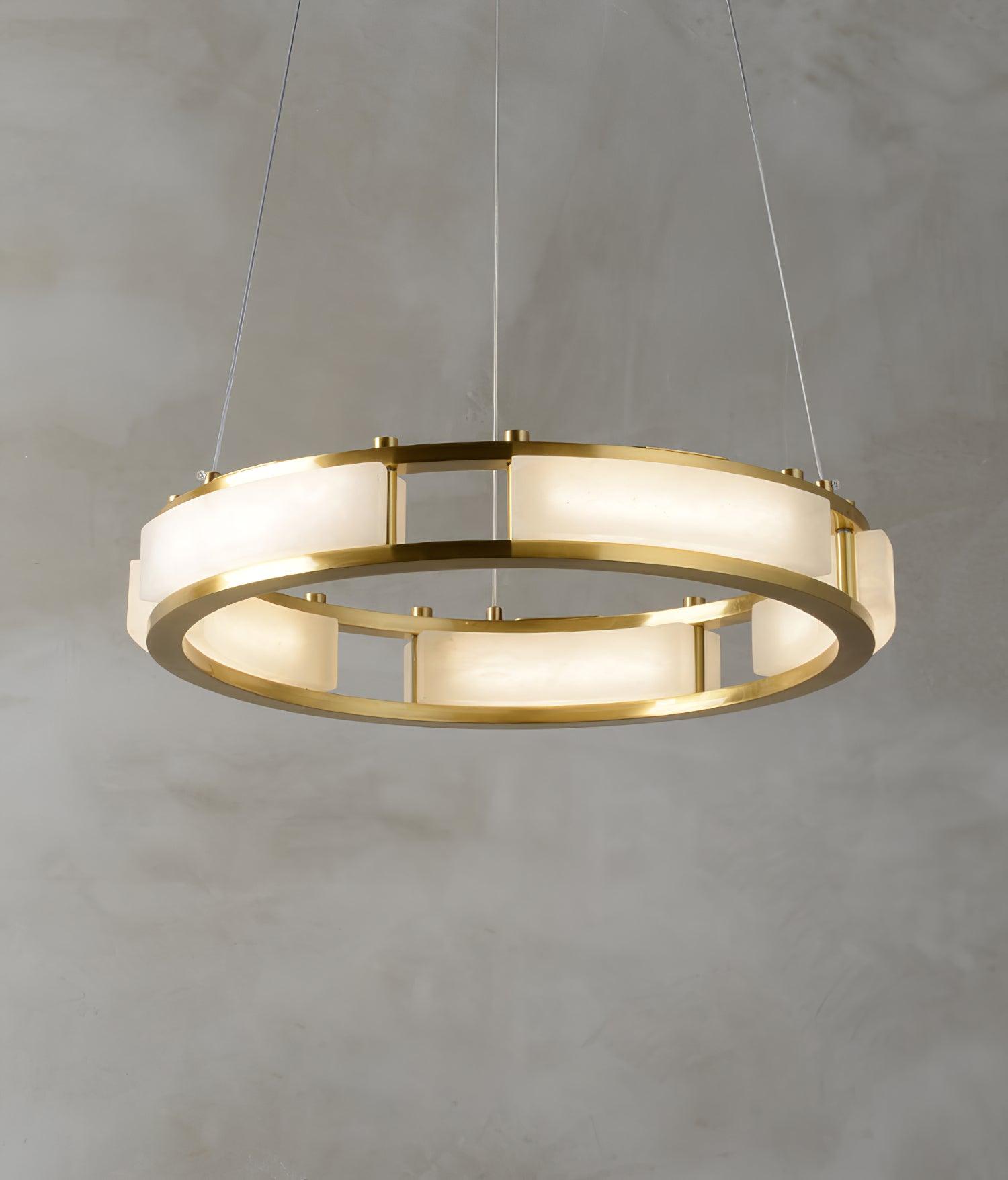Symiria Luxury Alabaster Ring Pendant Light - Neutralighting