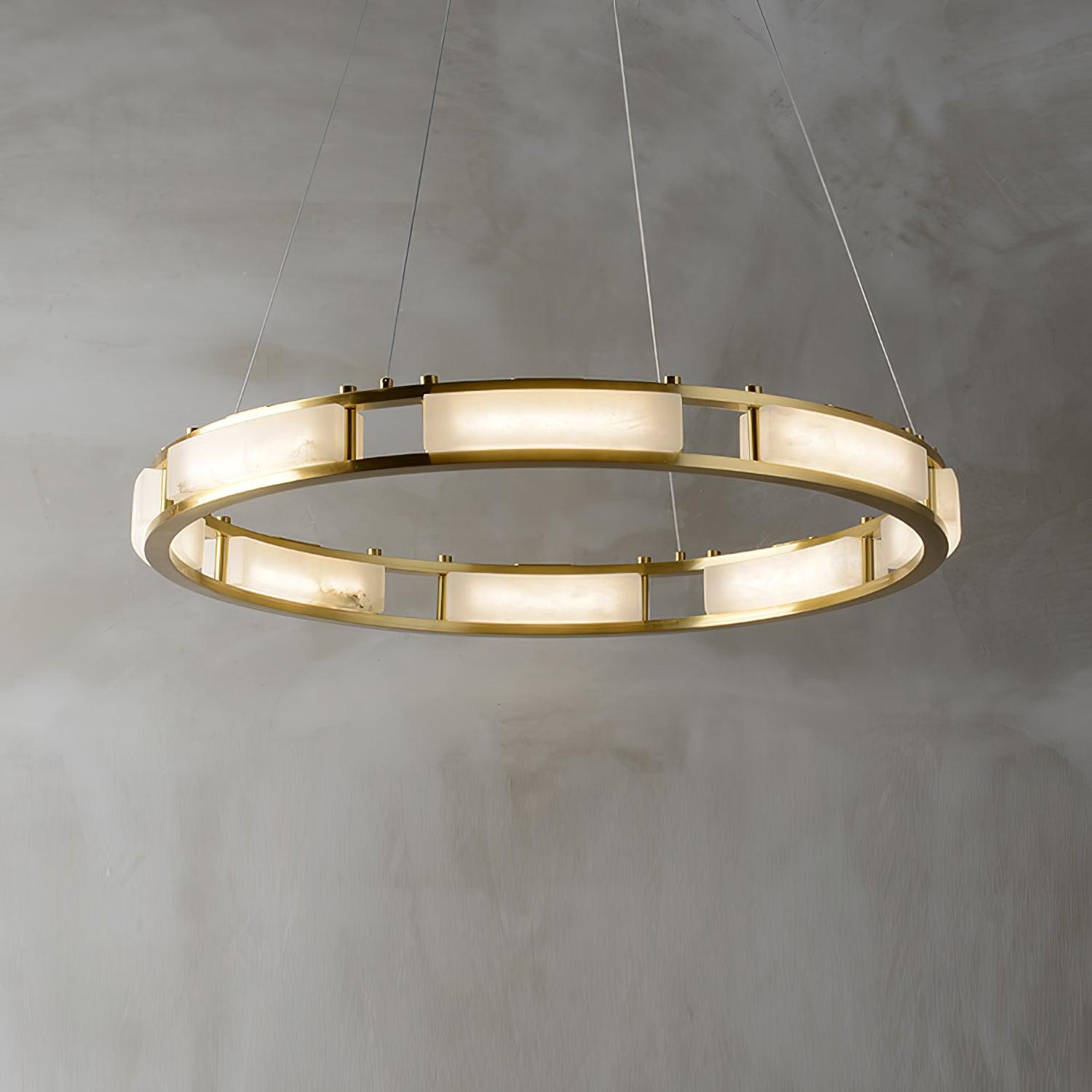 Symiria Luxury Alabaster Ring Pendant Light - Neutralighting