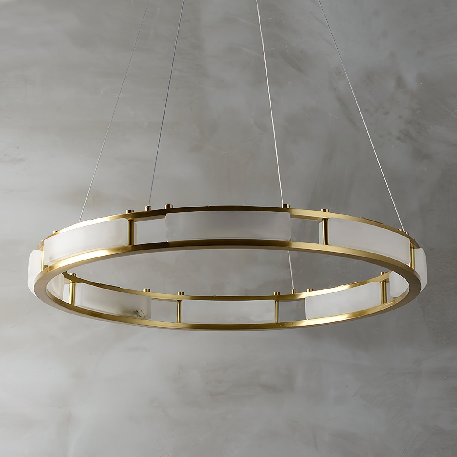 Cuzora Modern Minimalist Brass Alabaster Chandelier - Letslighting