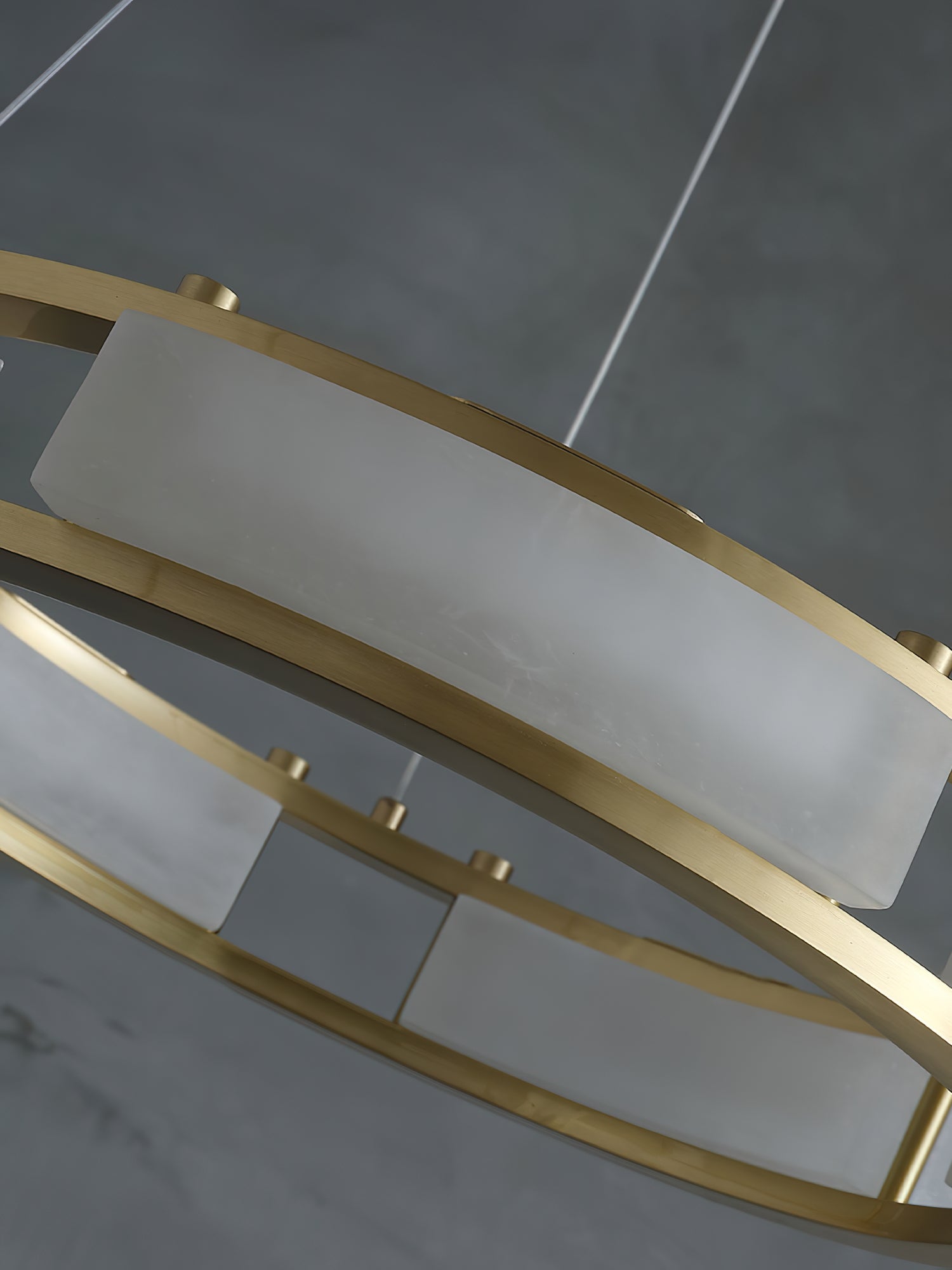 Cuzora Modern Minimalist Brass Alabaster Chandelier - Letslighting