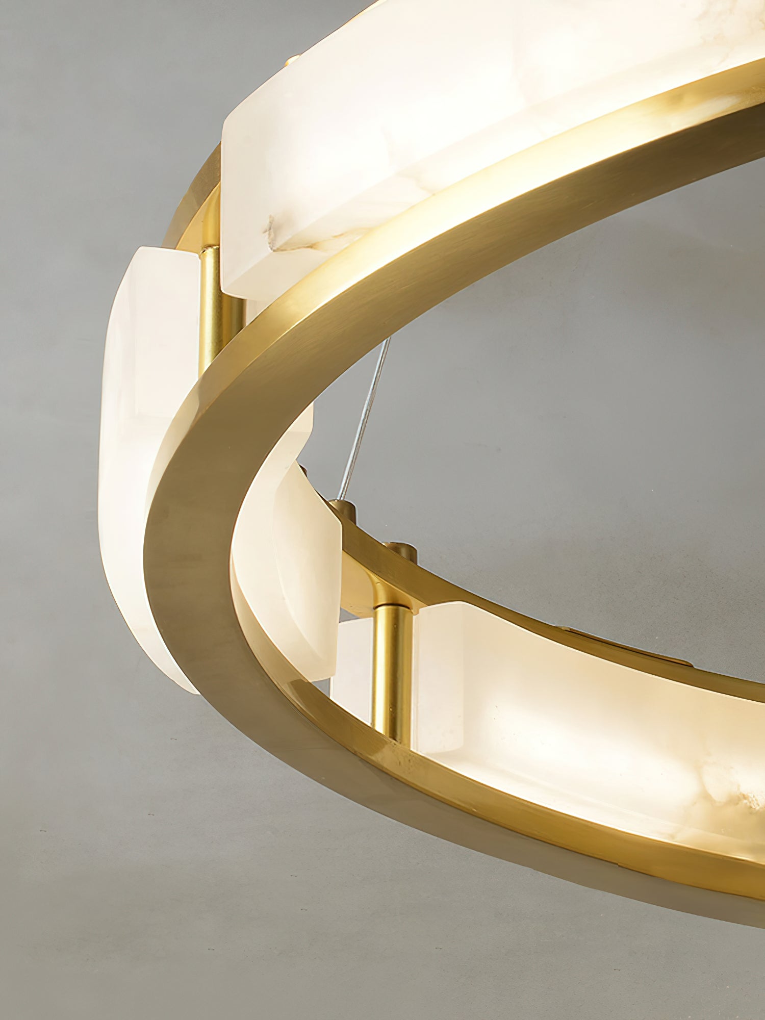 Cuzora Modern Minimalist Brass Alabaster Chandelier - Letslighting