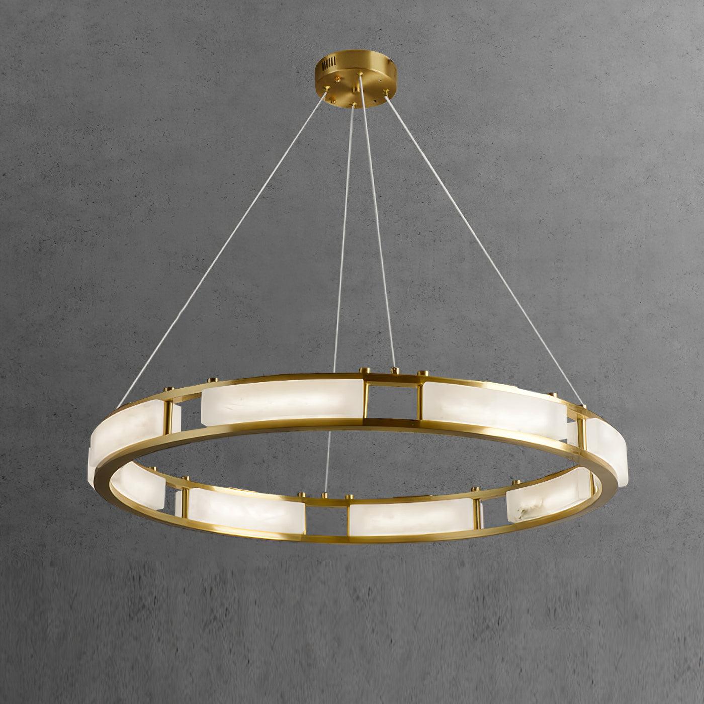 Symiria Luxury Alabaster Ring Pendant Light - Neutralighting