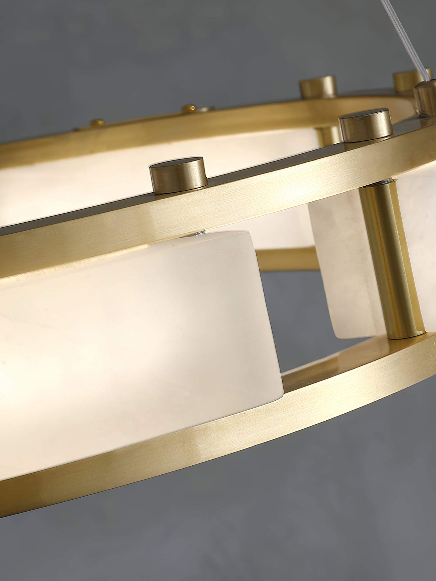 Cuzora Modern Minimalist Brass Alabaster Chandelier - Letslighting