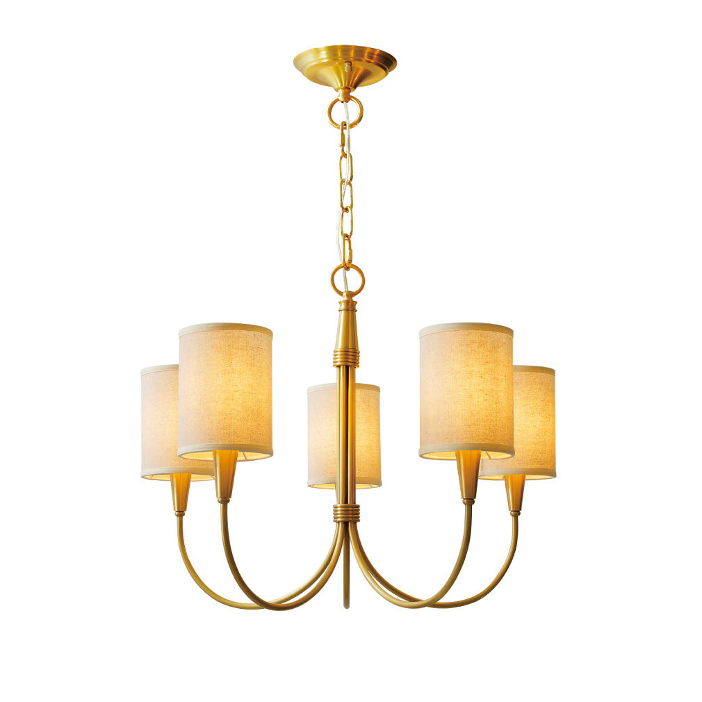 Armira Vintage Industrieller Stoff-Kronleuchter-Letslighting