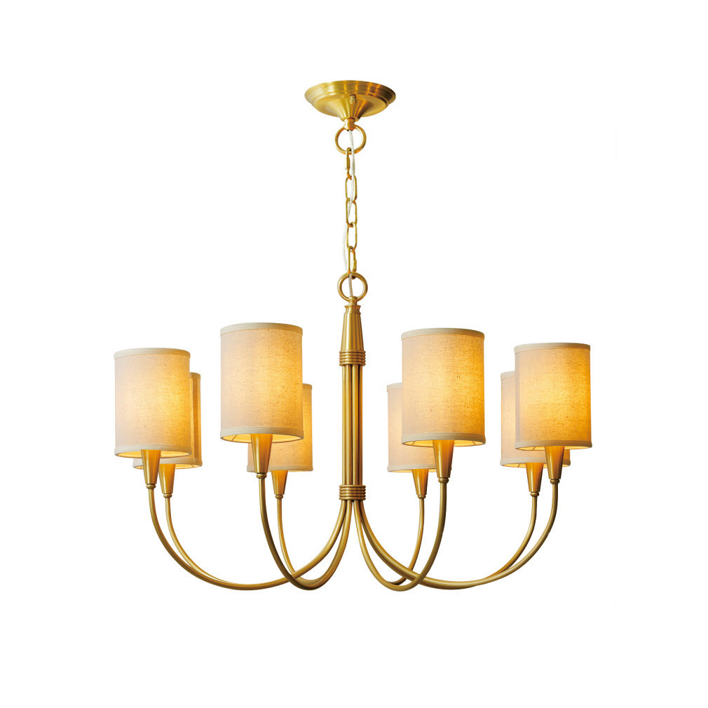Armira Vintage Industrieller Stoff-Kronleuchter-Letslighting