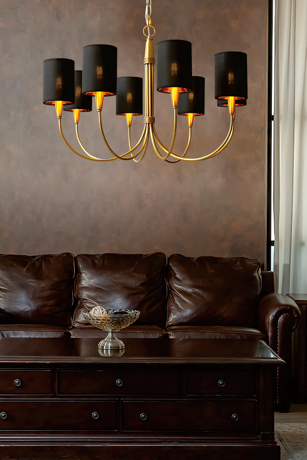 Armira Vintage Industrieller Stoff-Kronleuchter-Letslighting