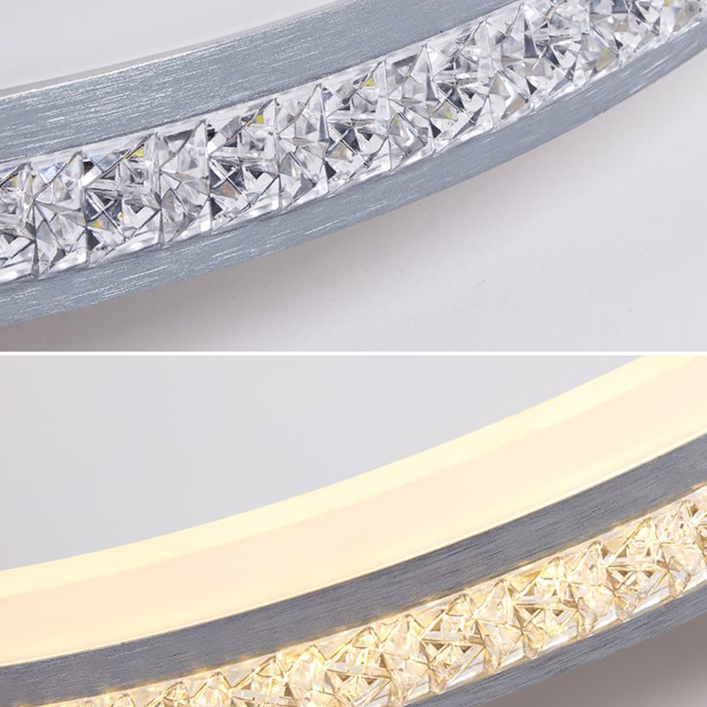 Arisha Modern LED Deckenleuchten Dimmbar Ring Weiß Wohnzimmer Metall