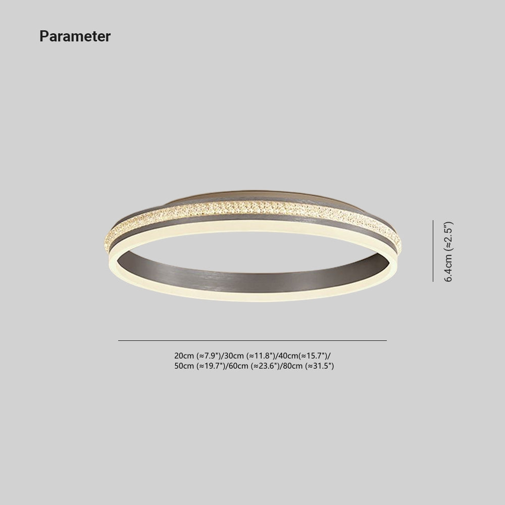 Arisha Modern LED Deckenleuchten Dimmbar Ring Weiß Wohnzimmer Metall