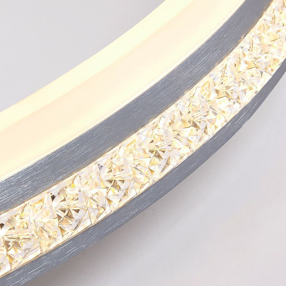 Arisha Modern LED Deckenleuchten Dimmbar Ring Weiß Wohnzimmer Metall