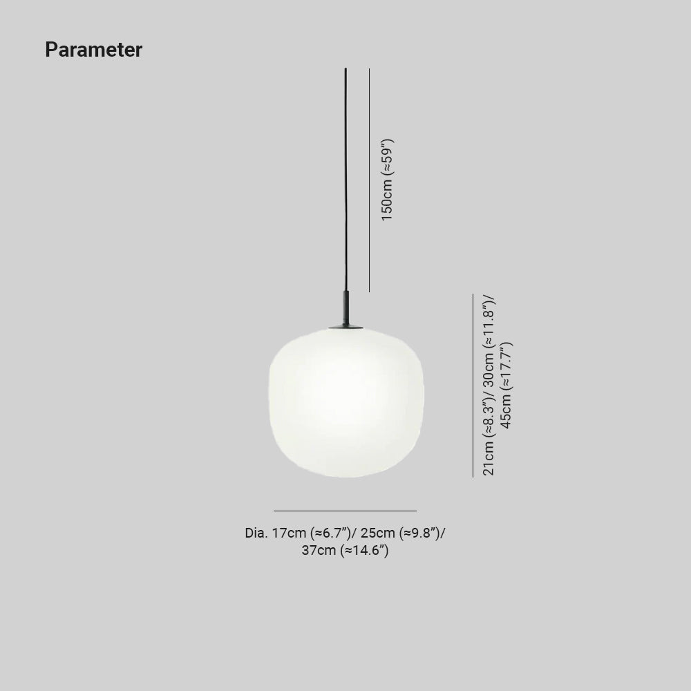 Valentina Pendant Lamp Semi-transparent Glass