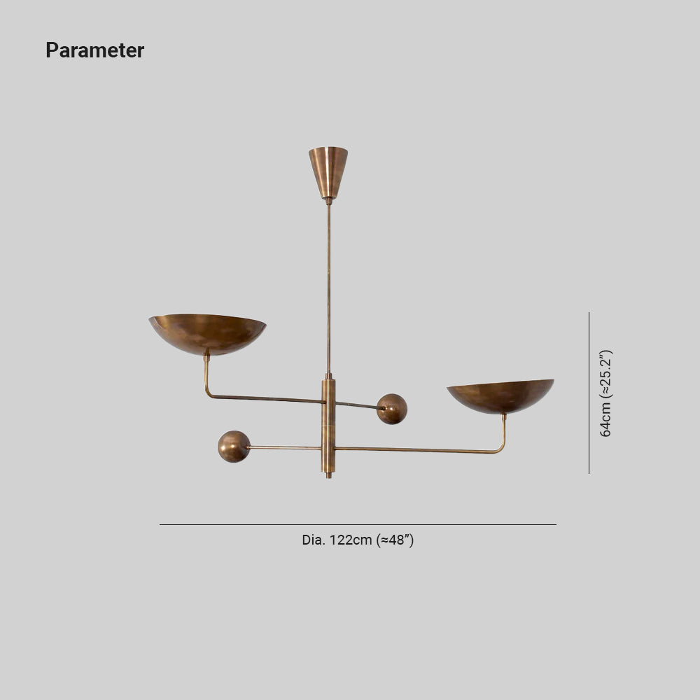 Stella Skulpturaler Industrie-Kronleuchter