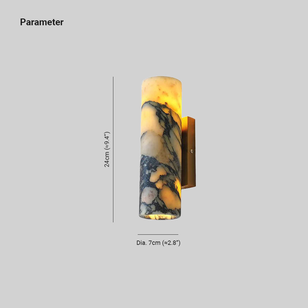 Dyro Luxuriöse Marmorzylinder-Wandleuchte