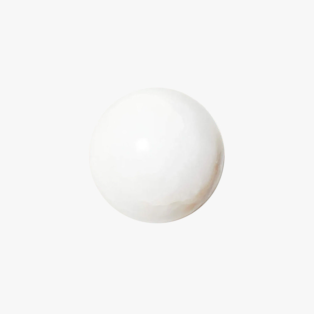 Grex Minimalistische runde Alabaster Wandleuchte