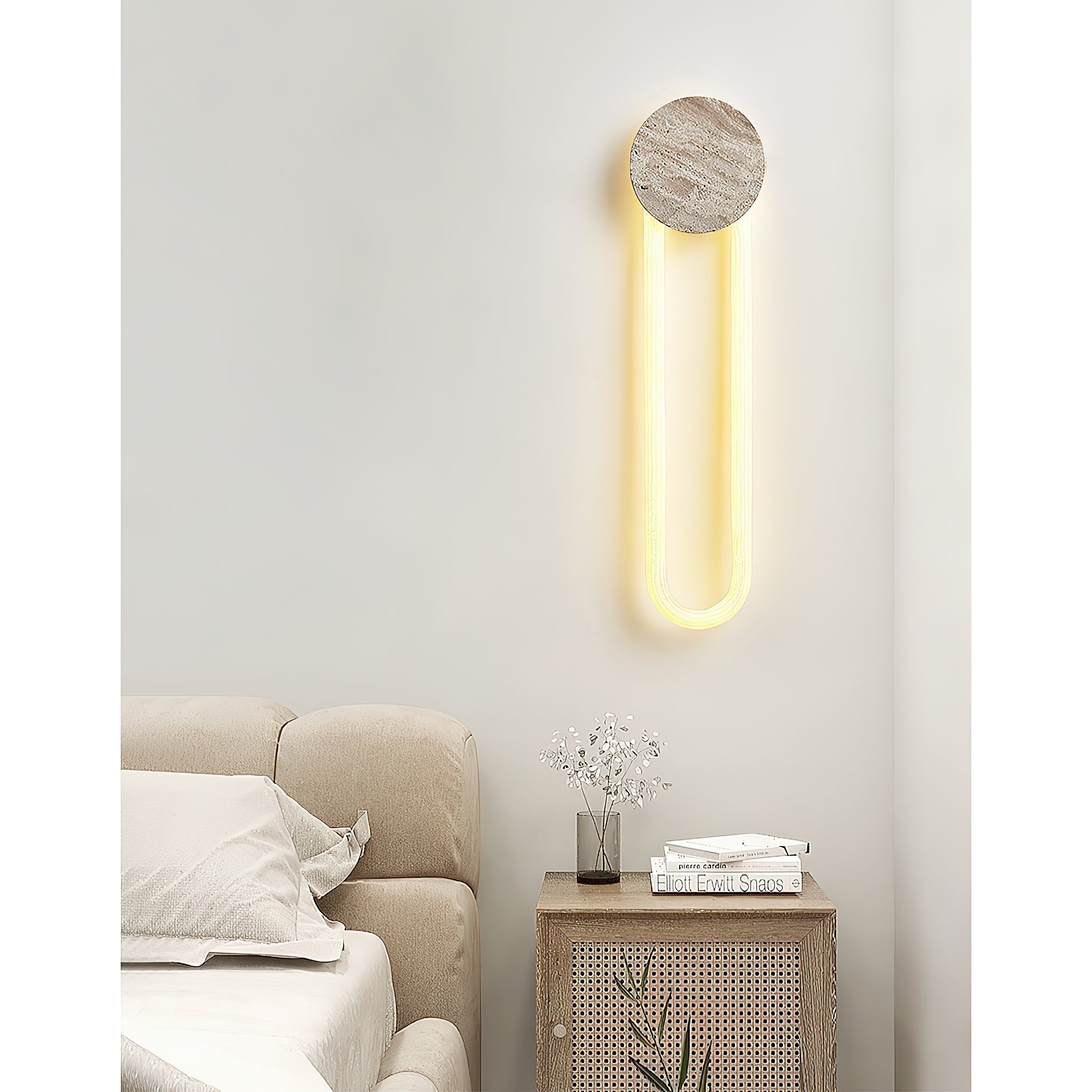 Avynor Modern Minimalist Travertine Wall Lamp - Letslighting