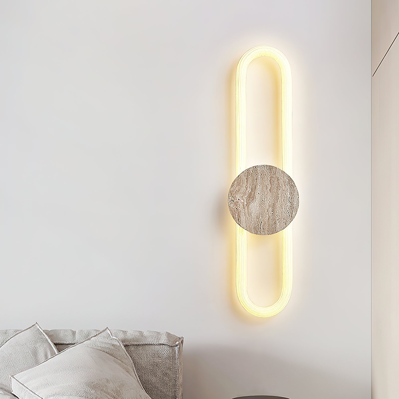 Avynor Modern Minimalist Travertine Wall Lamp - Letslighting