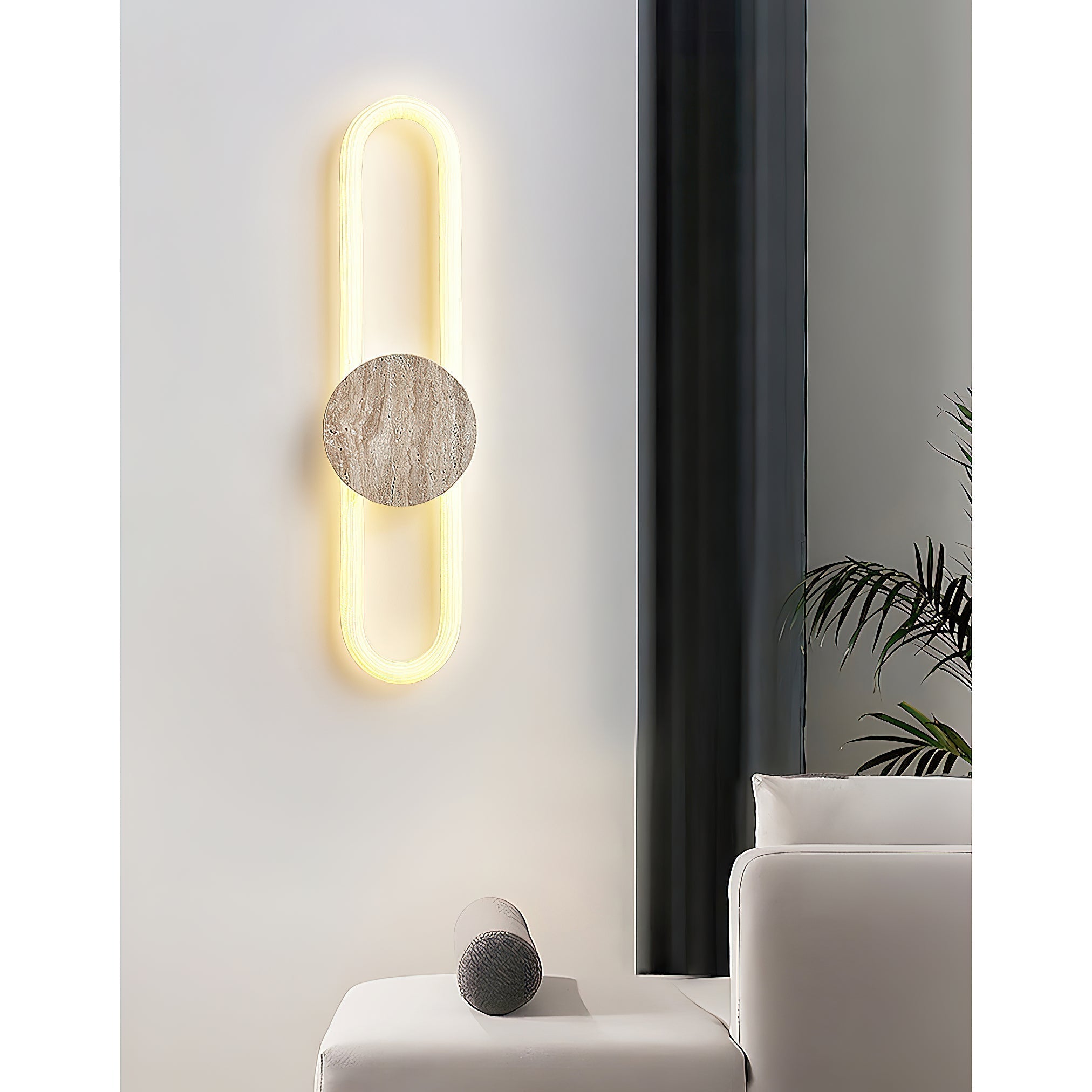 Avynor Modern Minimalist Travertine Wall Lamp - Letslighting