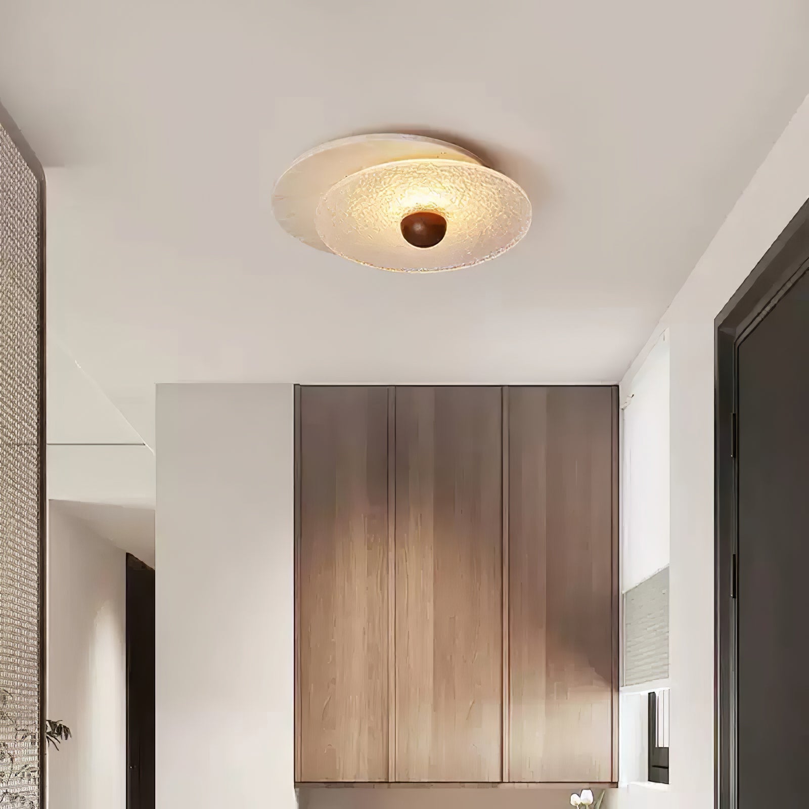 Orlora Circular Travertine Ceiling Light - Neutralighting