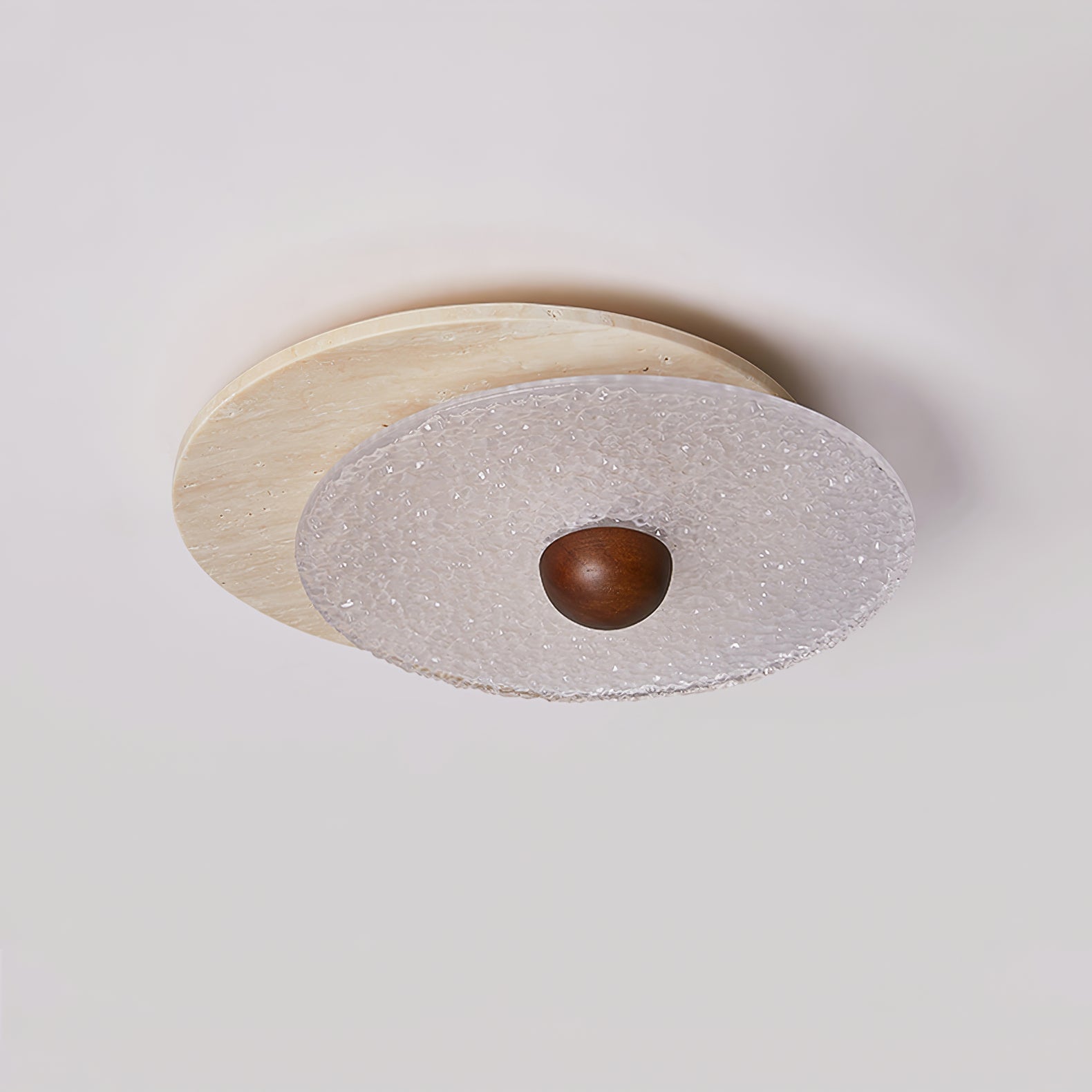 Orlora Circular Travertine Ceiling Light - Neutralighting