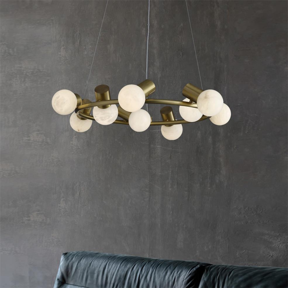 Nyphaiel Postmodern Luxury Alabaster Chandelier - Letslighting