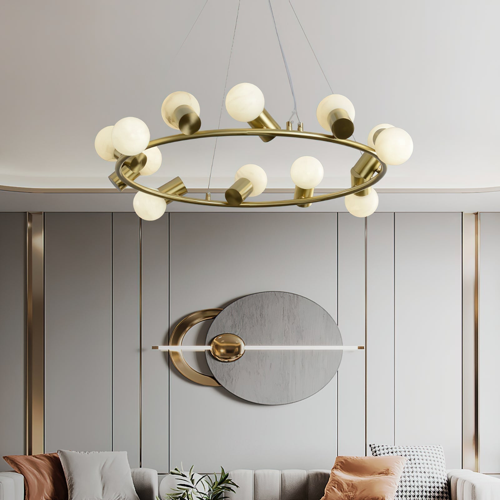 Nyphaiel Postmodern Luxury Alabaster Chandelier - Letslighting