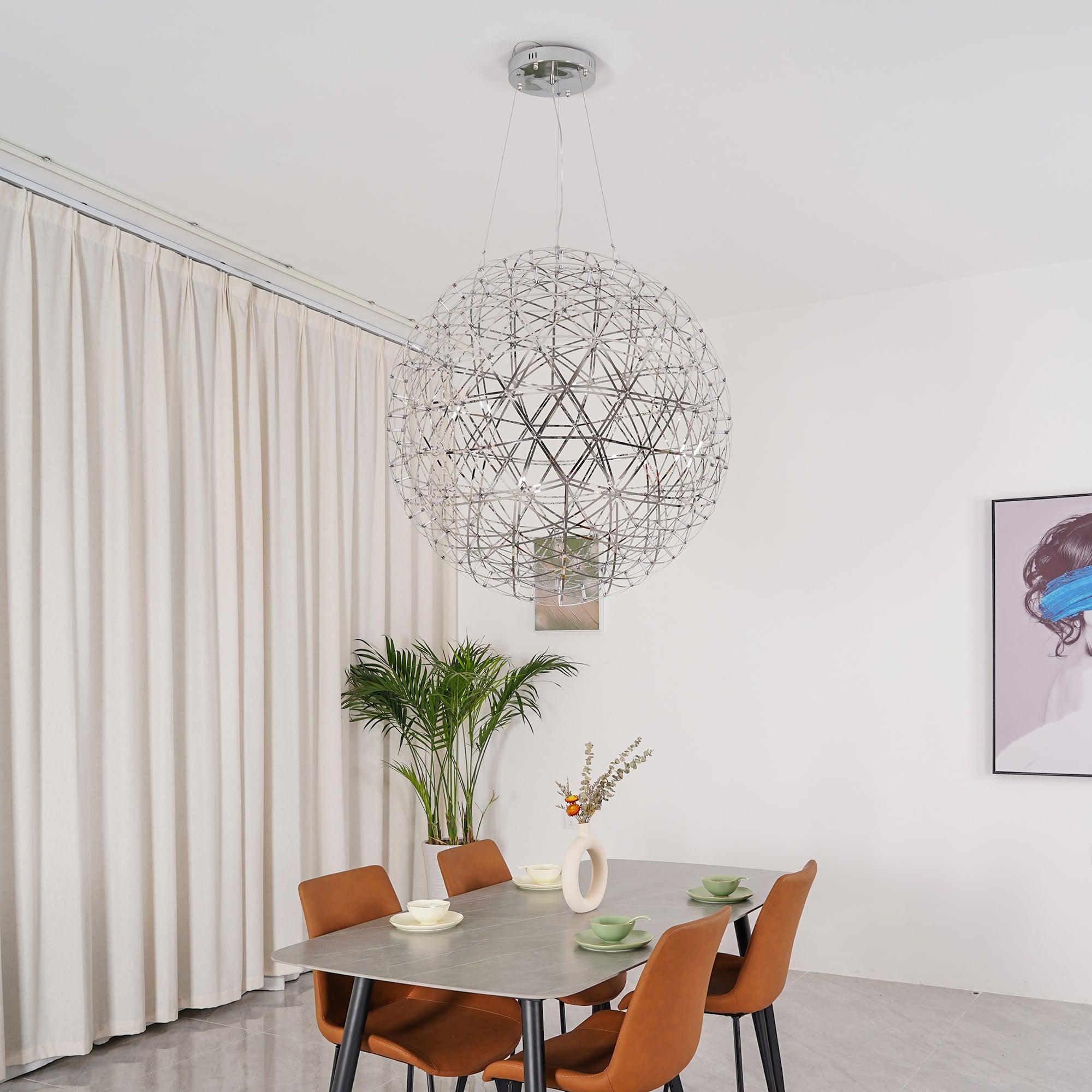 Silver Spark Ball Pendant Light - Blowlighting