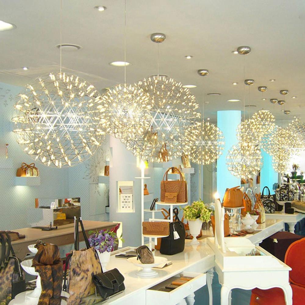 Silver Spark Ball Pendant Light - Blowlighting