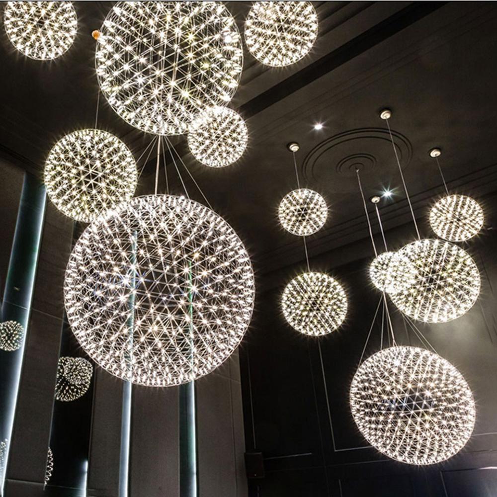 Silver Spark Ball Pendant Light - Blowlighting