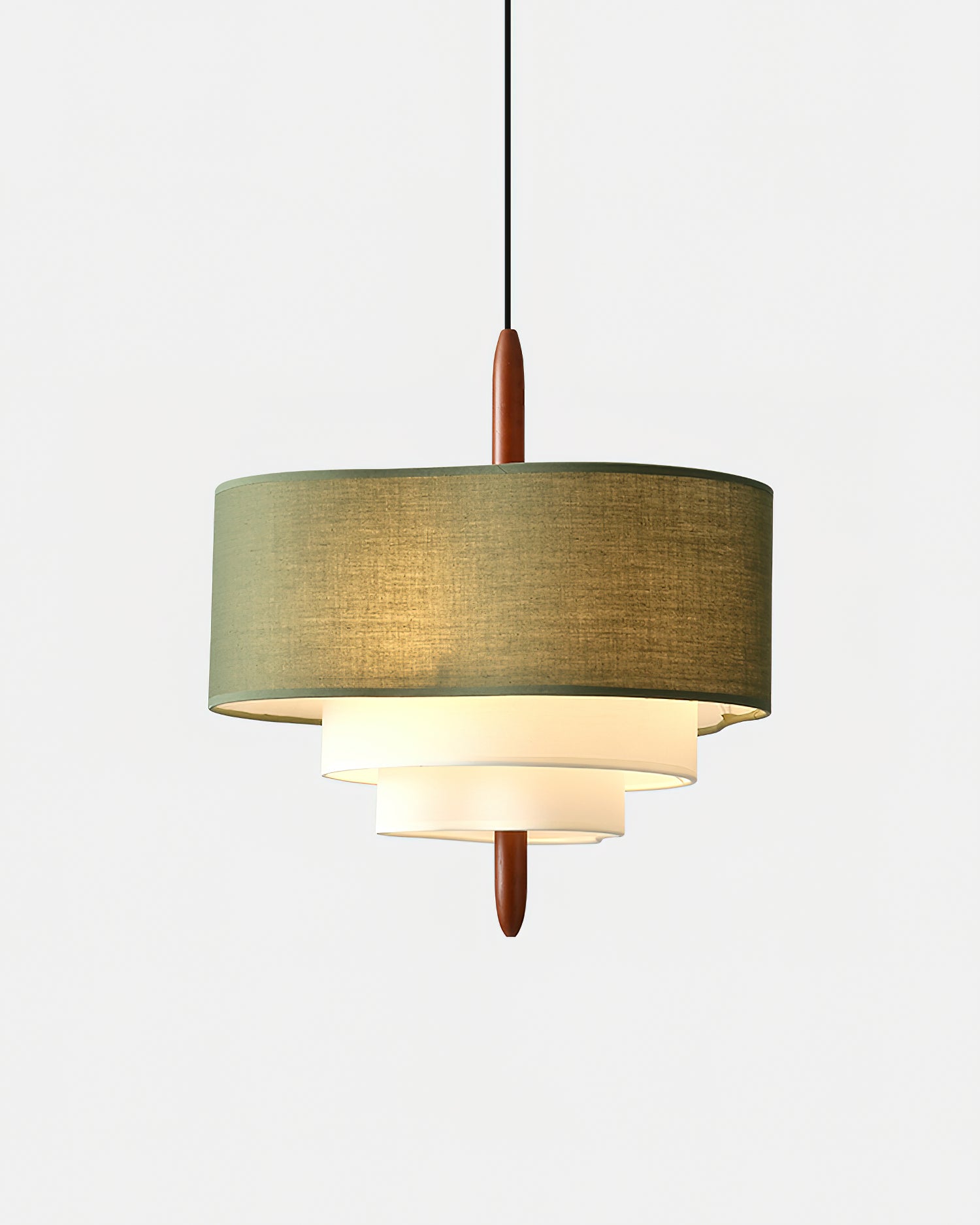 Ophel Pendelleuchte Grün Modern Geschichteter Stoffschirm-Letslighting