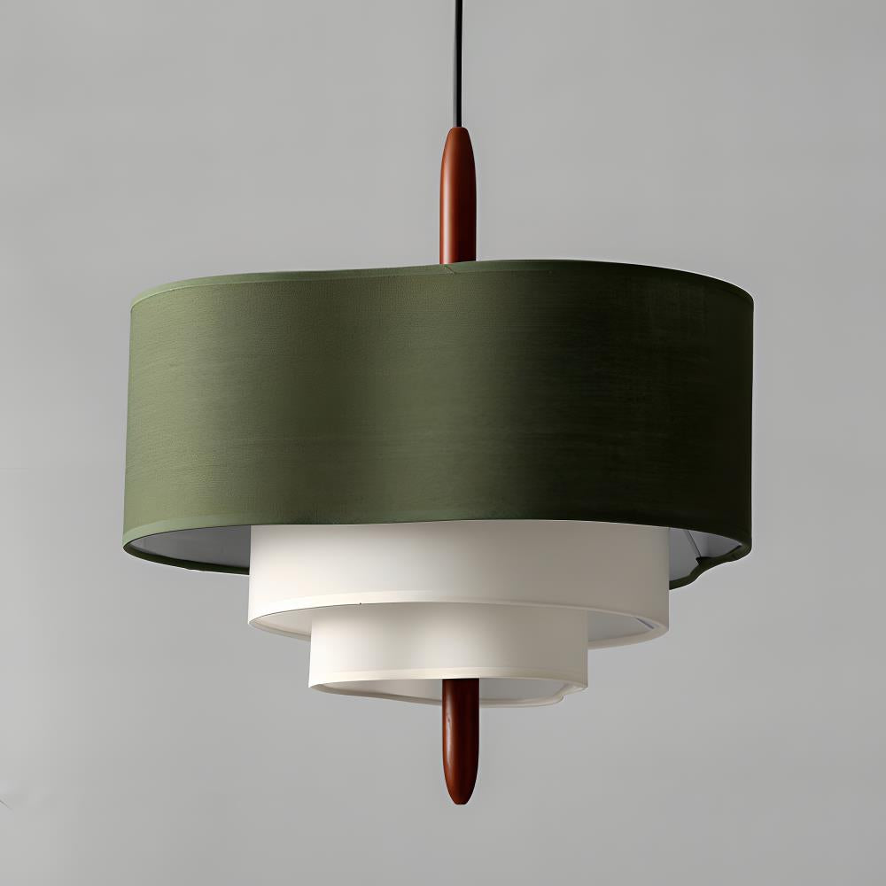 Ophel Pendelleuchte Grün Modern Geschichteter Stoffschirm-Letslighting