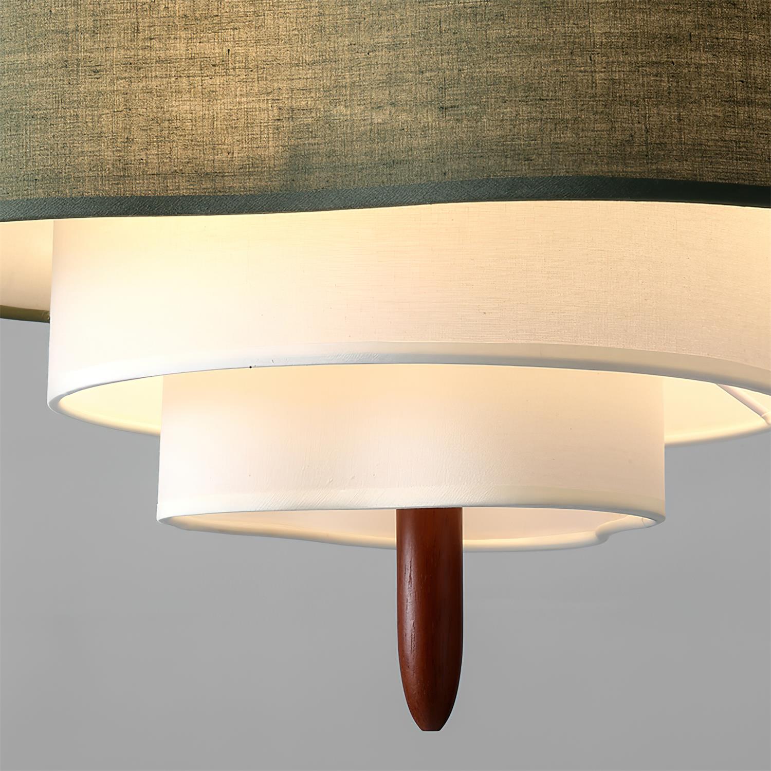 Ophel Pendelleuchte Grün Modern Geschichteter Stoffschirm-Letslighting