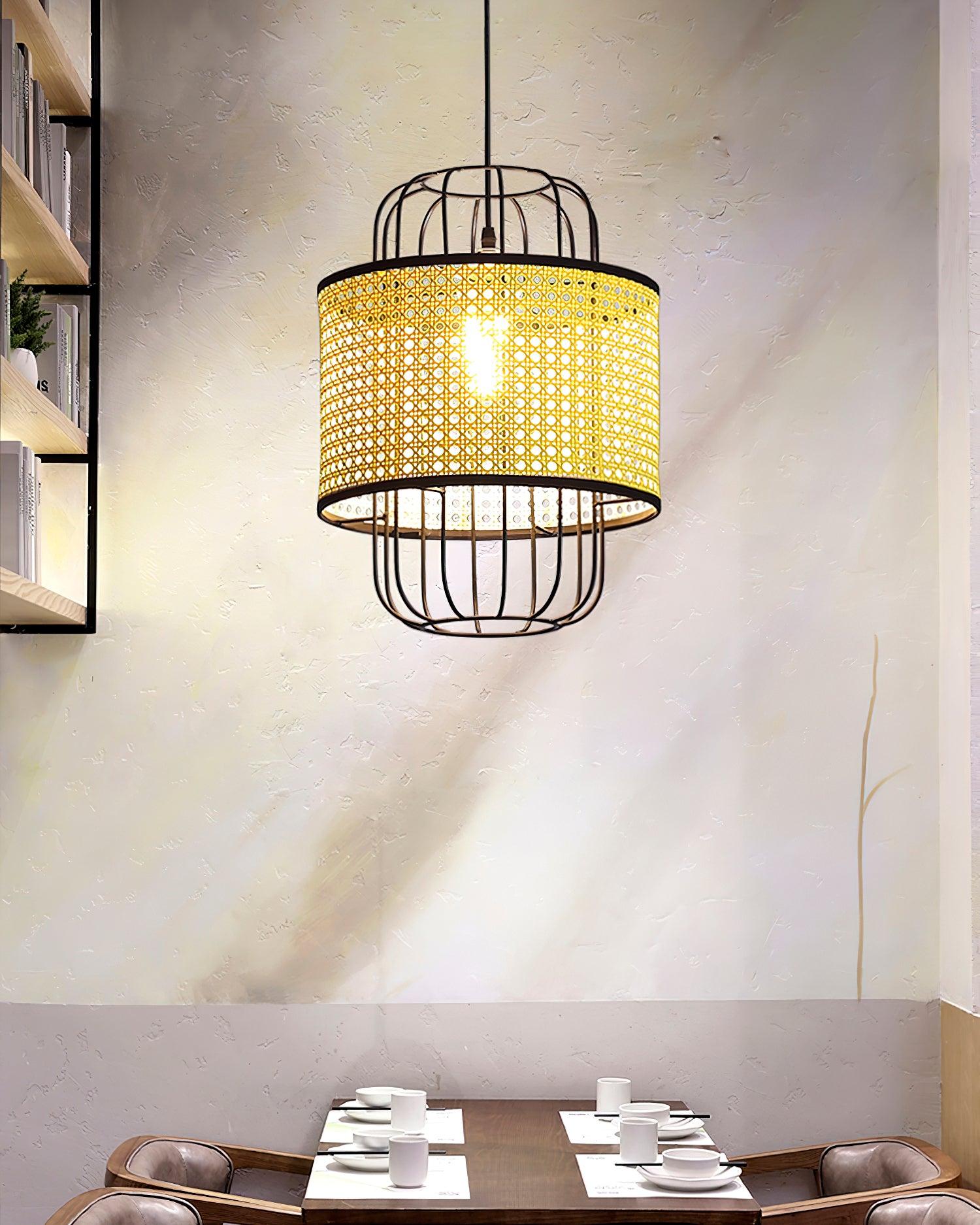 Evtheyra Premium Kunst Rattan Pendelleuchte-Letslighting