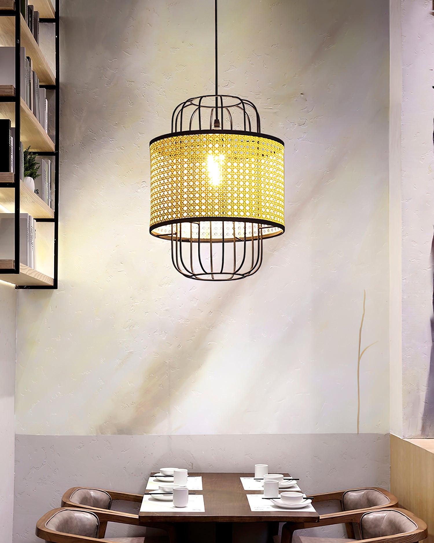 Evtheyra Premium Kunst Rattan Pendelleuchte-Letslighting