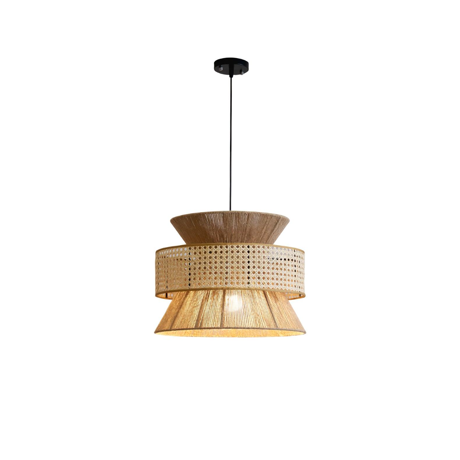 Ophelia Pendelleuchte Natur Rattan Geflochten-Letslighting